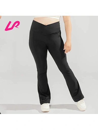 black flare leggings