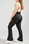black flare leggings